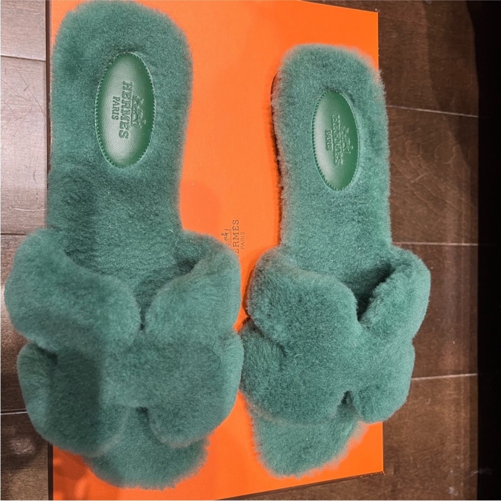 Hermes Oran shearling sandal - Size 39 - Picture 13 of 14